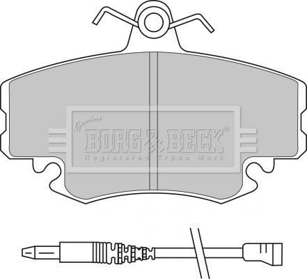 BORG & BECK Piduriklotsi komplekt,ketaspidur BBP1397